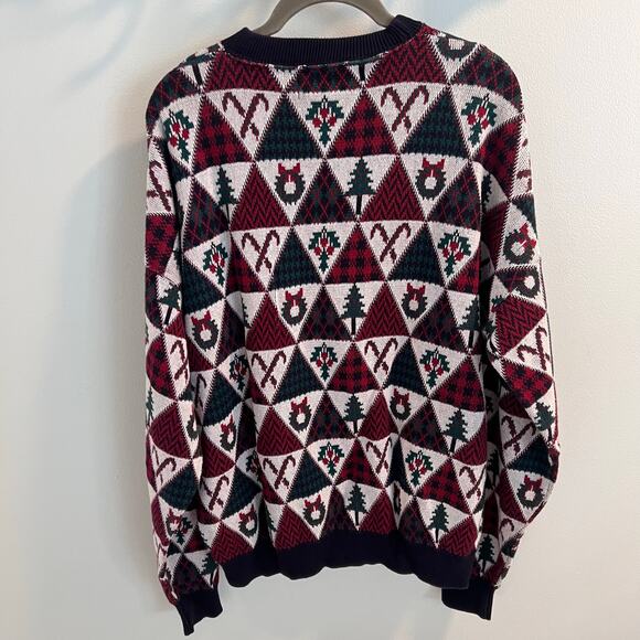 Vtg Crossings 100% Cotton Patterned Christmas Sweater Size XL - Picture 5 of 7